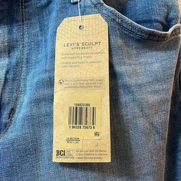 Levi 721 a high rise skinny jean - size 14- W32 L30 - Picture 4 of 9